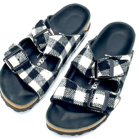RARE Birkenstock Black & White Check Arizona - Fall Plaid - Picture 5 of 9